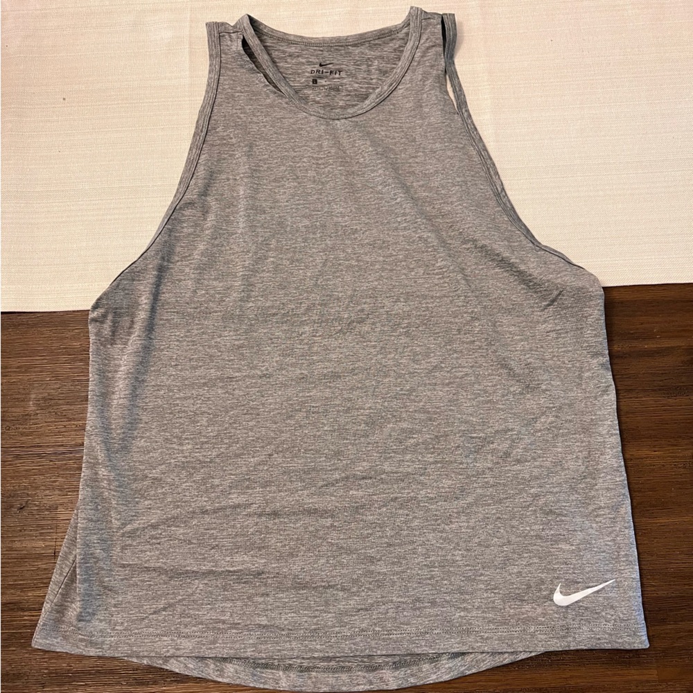 Nike Grey Gray Womens Tank in Size Large | Workout Fitness Training Top